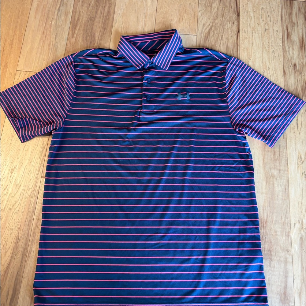 Under Armour Blue and Pink Performance Polo Shirt
